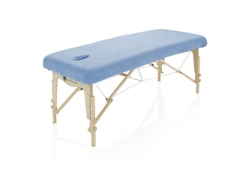 ZENGROWTH Housse table de massage avec trou visage bleu ciel