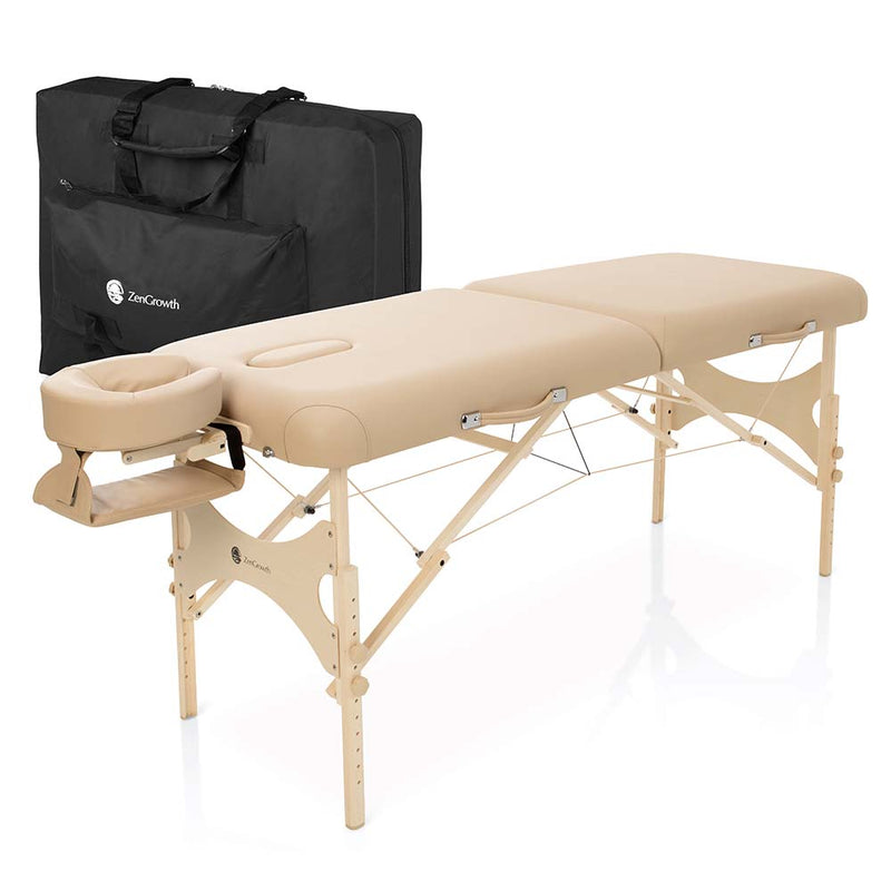 ZENGROWTH Table de massage pliante 2.0 Belverde Beige 71 cm