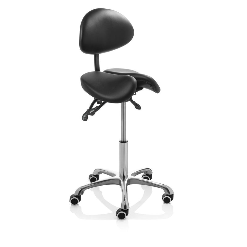 Tabouret ZenGrowth 2 selles avec dossier noir