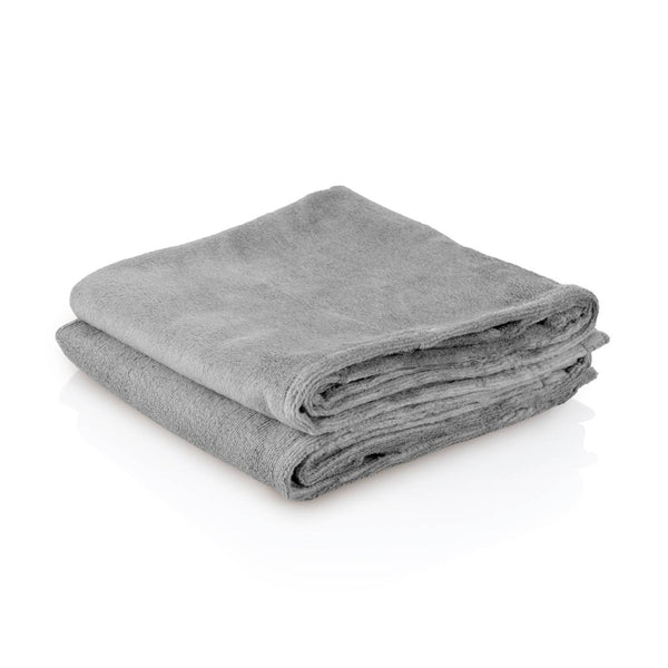 Lot de 2 serviettes de massage ZenGrowth Serenza en microfibre 45 x 90 cm Gris