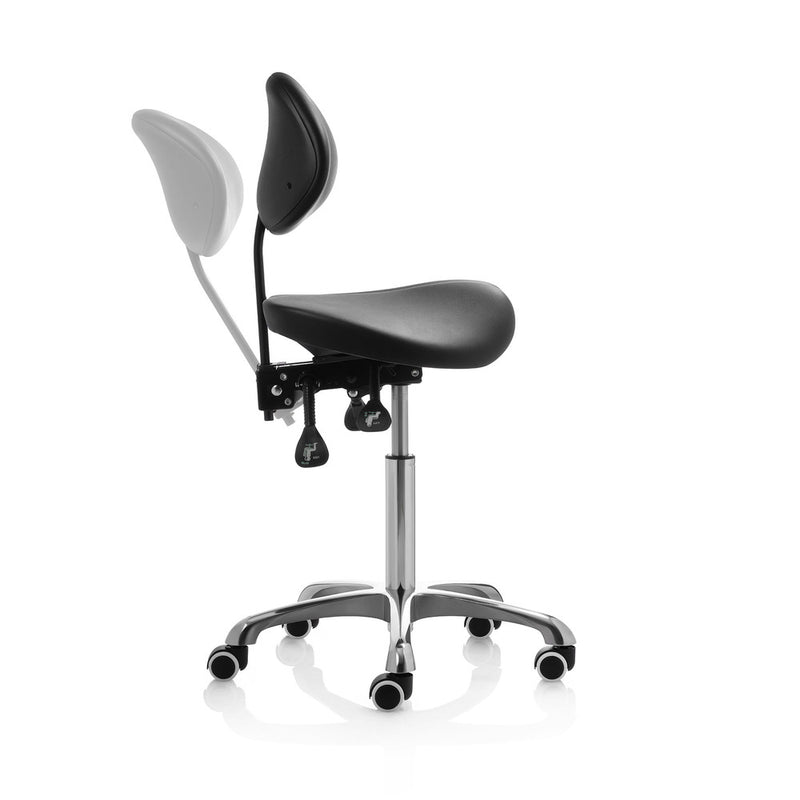 Tabouret ZenGrowth 2 selles avec dossier noir