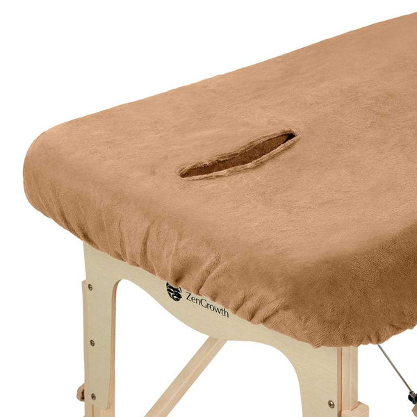 ZenGrowth Serenza housse en microfibre avec trou visage Brun