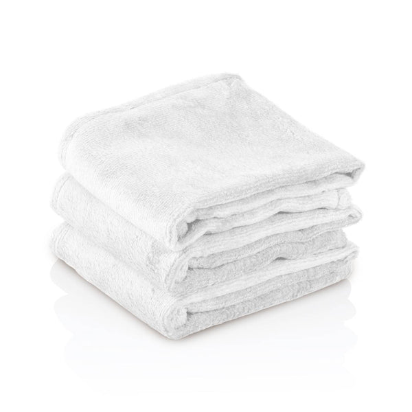 Lot de 3 serviettes compresses ZenGrowth Serenza en microfibre 30x50cm Blanc