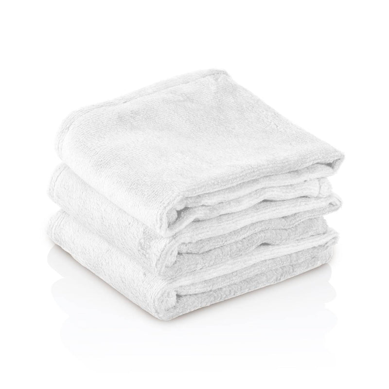 Lot de 3 serviettes compresses ZenGrowth Serenza en microfibre 30x50cm Blanc