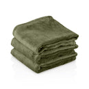 Lot de 3 serviettes ZenGrowth Serenza en microfibre 30x50cm Vert olive foncé