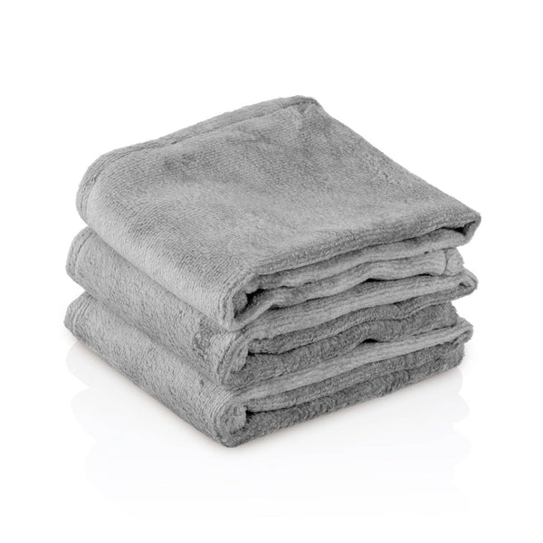 Lot de 3 serviettes compresses ZenGrowth Serenza en microfibre 30x50cm Gris