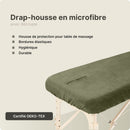 Housse microfibre ZenGrowth Serenza avec découpe visage Vert olive foncé