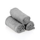 Lot de 3 serviettes compresses ZenGrowth Serenza en microfibre 30x50cm Gris