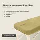 Housse microfibre ZenGrowth Serenza avec découpe visage Vert olive clair