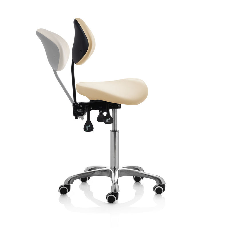 Tabouret ZenGrowth 2 selles avec dossier beige