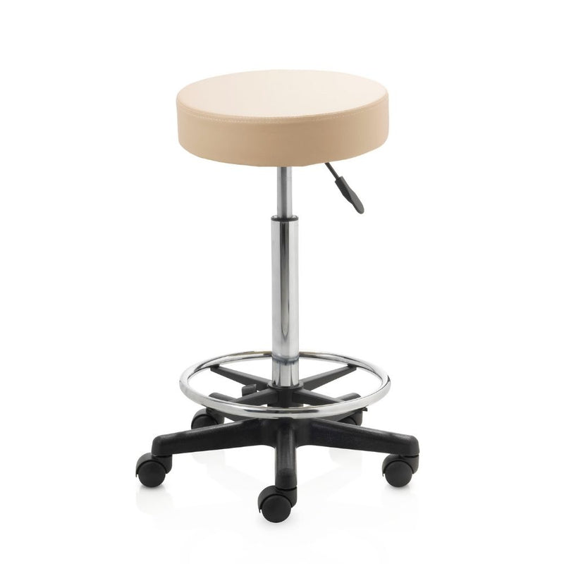 ZenGrowth Tabouret Beige avec structure en plastique avec anneau de pied