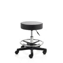 ZenGrowth Tabouret noir avec structure en plastique avec anneau de pied