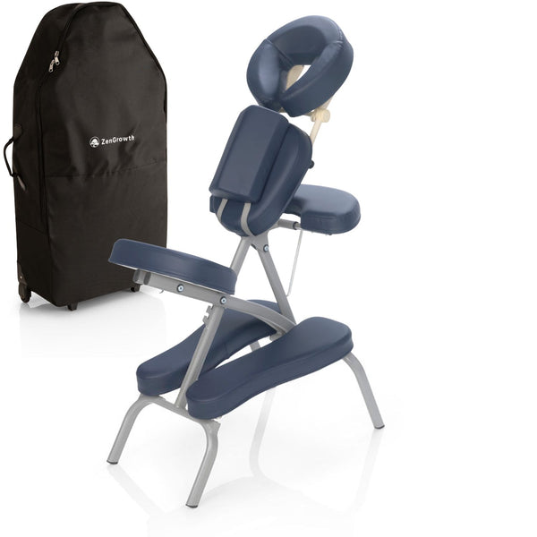 ZENGROWTH Chaise de massage pliante Valo Bleu foncé