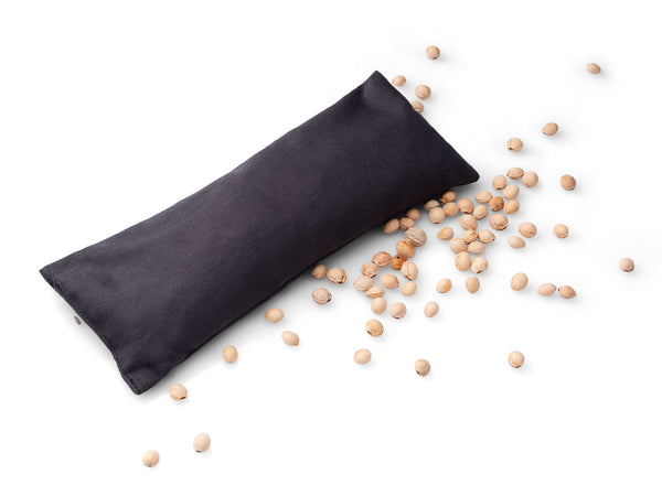 Coussin pour les yeux aux noyaux de cerise, parfumé à la lavande 20x8 cm gris