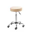 ZenGrowth Tabouret beige avec structure chromée sans anneau de pied