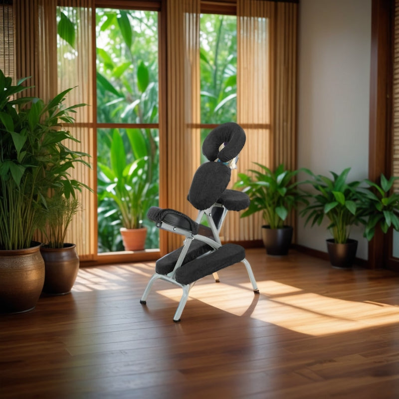 ZENGROWTH Chaise de massage pliante Valo noir
