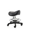 ZenGrowth Tabouret selle noir avec structure en plastique et anneau de pied