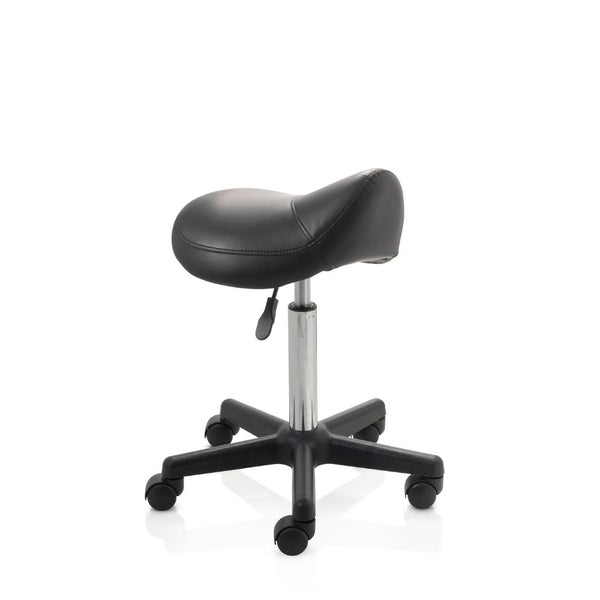 ZenGrowth Tabouret selle noir avec structure en plastique sans anneau de pied