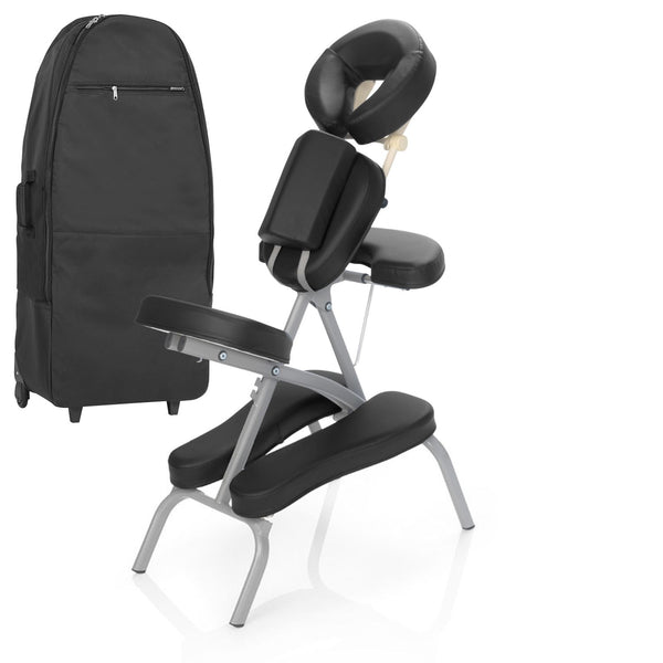 ZENGROWTH Chaise de massage pliante Valo noir