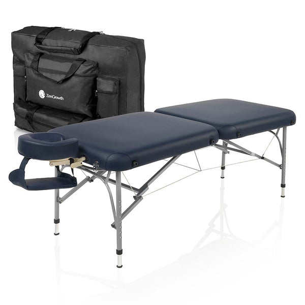 ZENGROWTH Table de massage pliante Artarmon II Bleu-marine 71cm