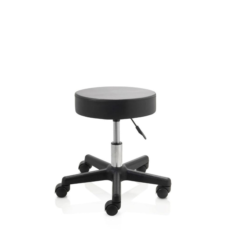 ZenGrowth Tabouret noir avec structure en plastique sans anneau de pied
