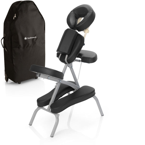 ZENGROWTH Chaise de massage pliante Valo noir
