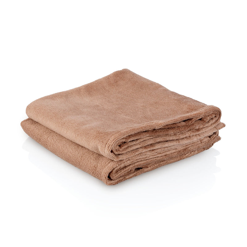Lot de 2 serviettes de massage ZenGrowth Serenza en microfibre 45 x 90cm Brun