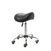 ZenGrowth Tabouret selle noir avec structure chromée sans anneau de pied