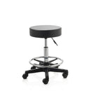 ZenGrowth Tabouret noir avec structure en plastique avec anneau de pied