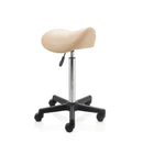 ZenGrowth Tabouret selle beige avec structure en plastique sans anneau de pied