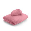 Drap-housse ZenGrowth Serenza  en microfibre avec housse d'appui-tête Rose poudré