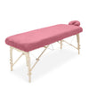 Drap-housse ZenGrowth Serenza  en microfibre avec housse d'appui-tête Rose poudré