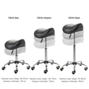 ZenGrowth Tabouret selle noir avec structure chromée