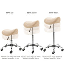 ZenGrowth Tabouret selle beige avec structure chromée