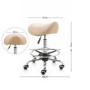 ZenGrowth Tabouret selle beige avec structure chromée et anneau de pied