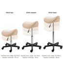 ZenGrowth Tabouret selle beige avec structure en plastique