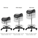 ZenGrowth Tabouret selle Noir avec structure en plastique et anneau de pied