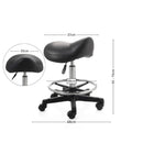 ZenGrowth Tabouret selle Noir avec structure en plastique et anneau de pied