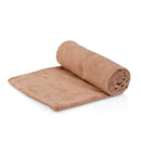Lot de 2 serviettes de massage ZenGrowth Serenza en microfibre 45 x 90cm Brun