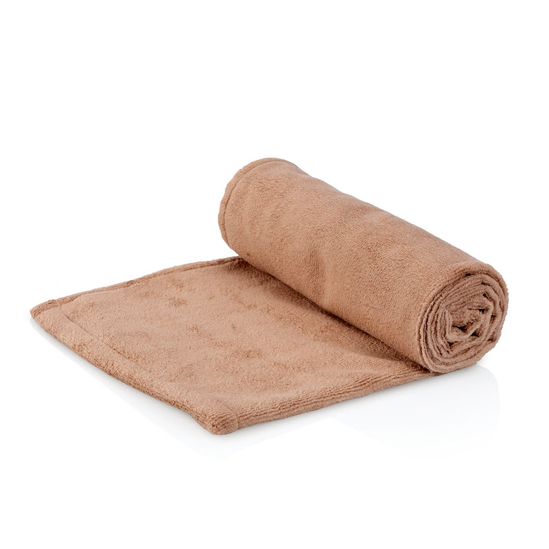 Lot de 2 serviettes de massage ZenGrowth Serenza en microfibre 45 x 90cm Brun