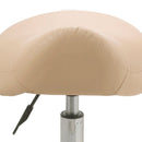 ZenGrowth Tabouret selle beige avec structure chromée sans anneau de pied