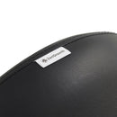 ZenGrowth Tabouret selle noir avec structure chromée et anneau de pied