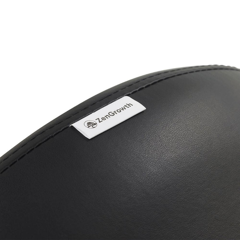 ZenGrowth Tabouret selle noir avec structure en plastique et anneau de pied