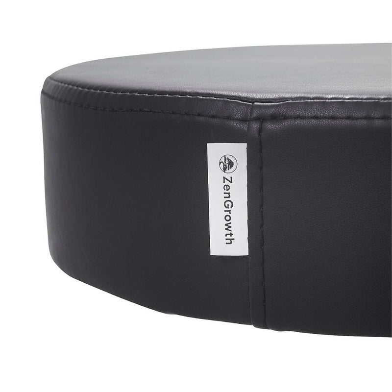 ZenGrowth Tabouret noir avec structure en plastique sans anneau de pied