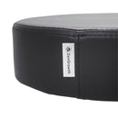 ZenGrowth Tabouret noir avec structure chromée avec anneau de pied