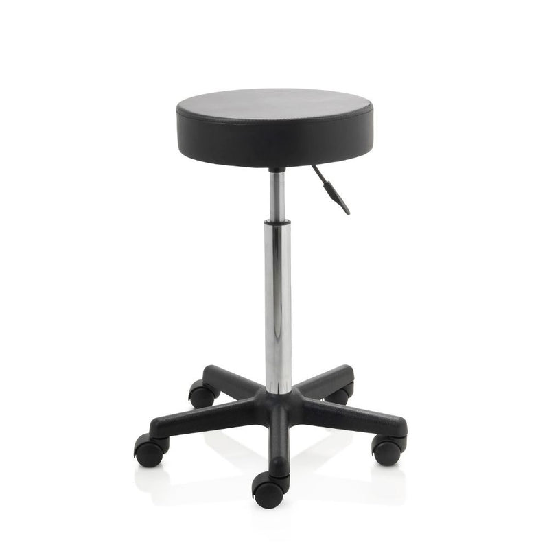 ZenGrowth Tabouret noir avec structure en plastique sans anneau de pied