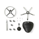 ZenGrowth Tabouret selle noir avec structure chromée et anneau de pied