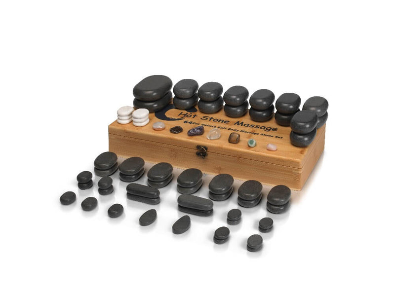 Coffret appareil chauffant 6L avec écran + 64 pierres de massage