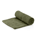 Lot de 2 serviettes ZenGrowth Serenza en microfibre 45x90 cm  Vert olive foncé
