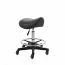 ZenGrowth Tabouret selle Noir avec structure en plastique et anneau de pied